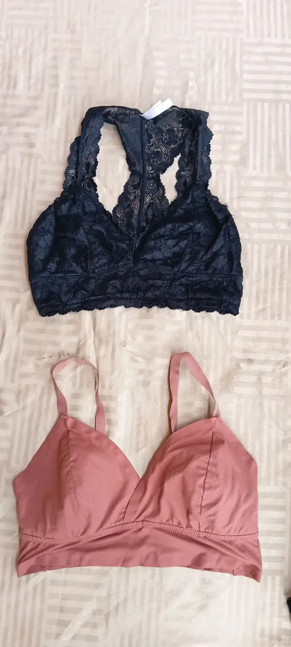 Conjunto de lencería de encaje negro y blanco - 3