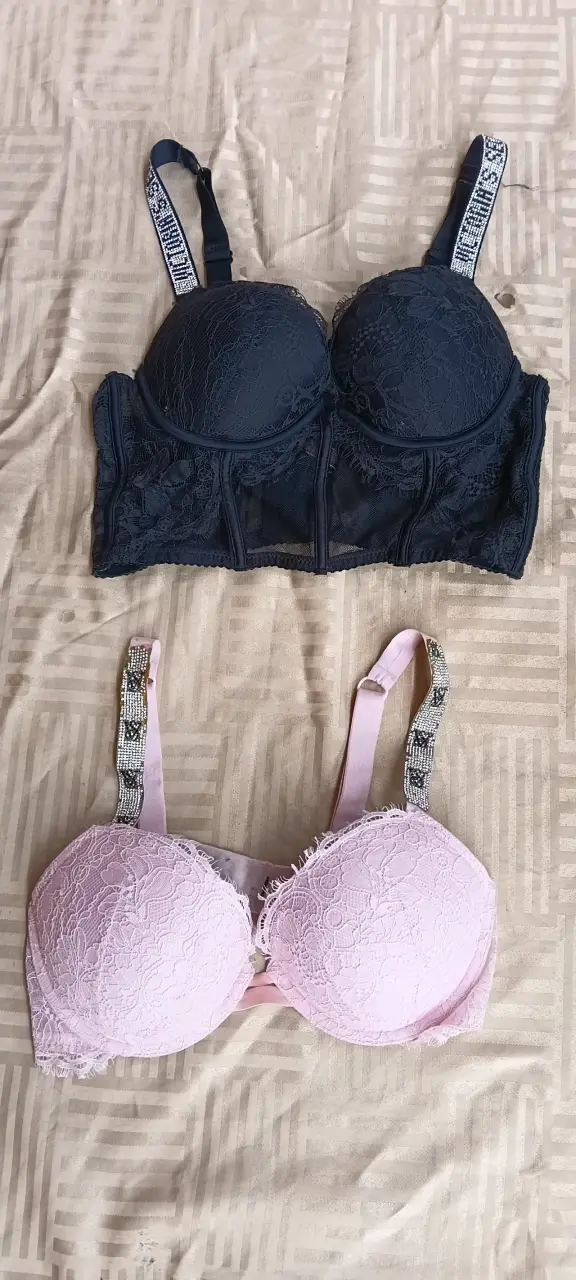 Conjunto de lencería de encaje negro y blanco - 4