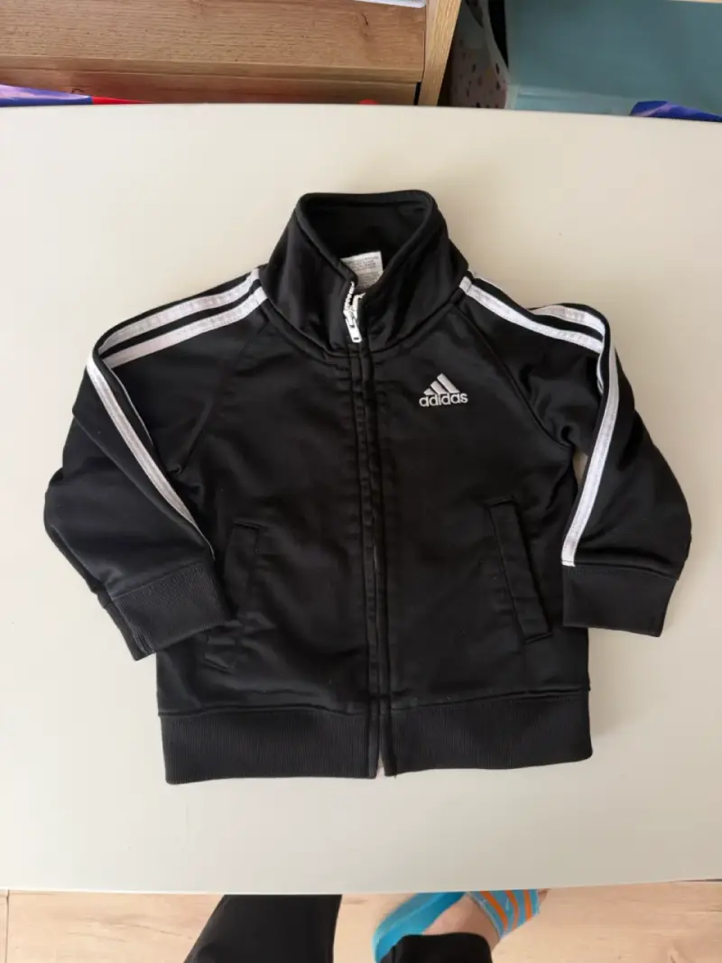 Chaqueta deportiva negra para niño Adidas 18 meses - 1