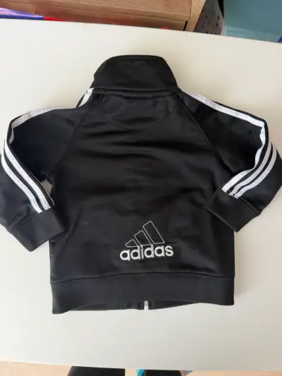 Chaqueta deportiva negra para niño Adidas 18 meses - miniatura 2