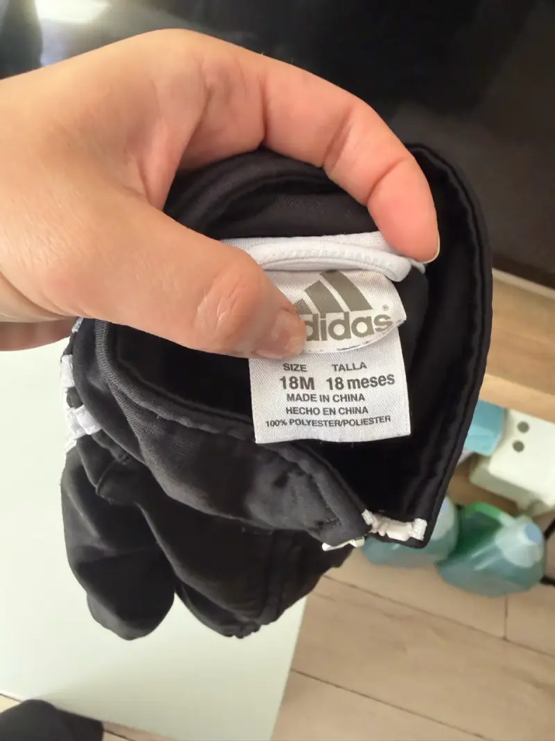 Chaqueta deportiva negra para niño Adidas 18 meses - 3
