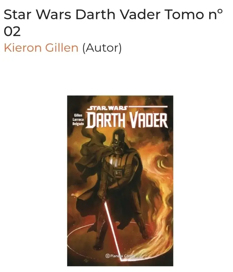 Cómic Star Wars Darth Vader Tomo 2 de Kieron Gillen