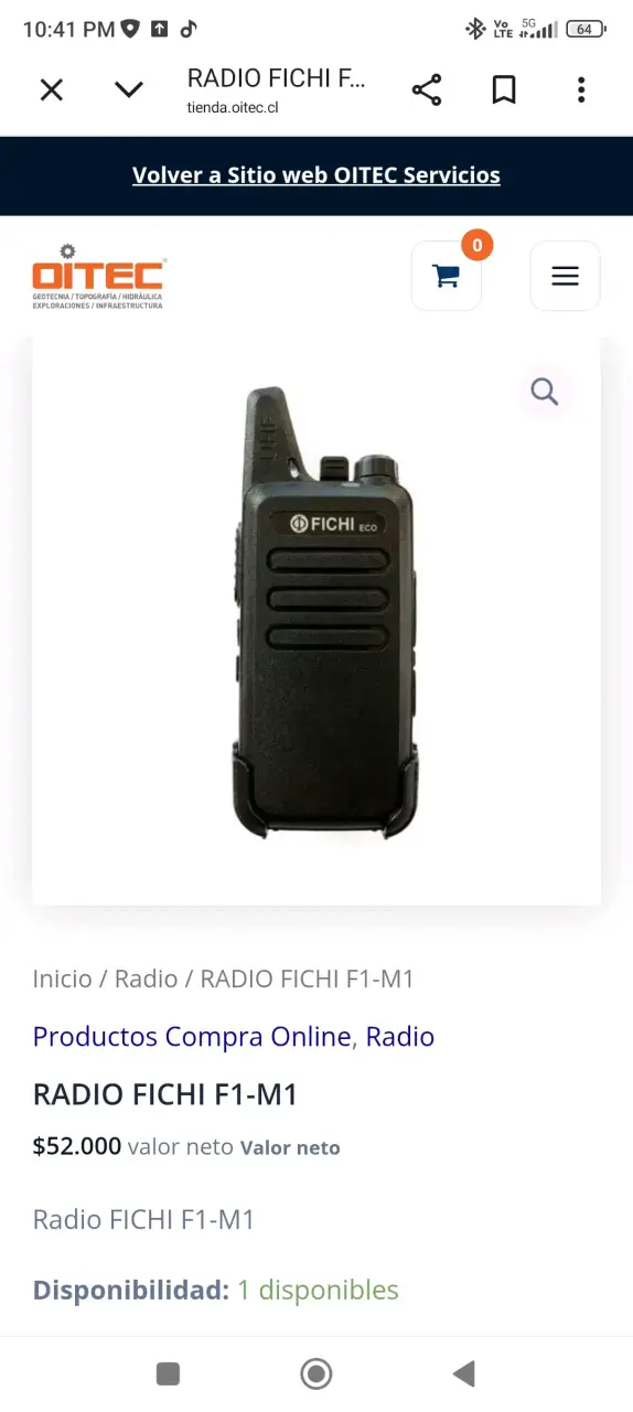 Radio Fichi F1-M1 con cargador y accesorios - 3