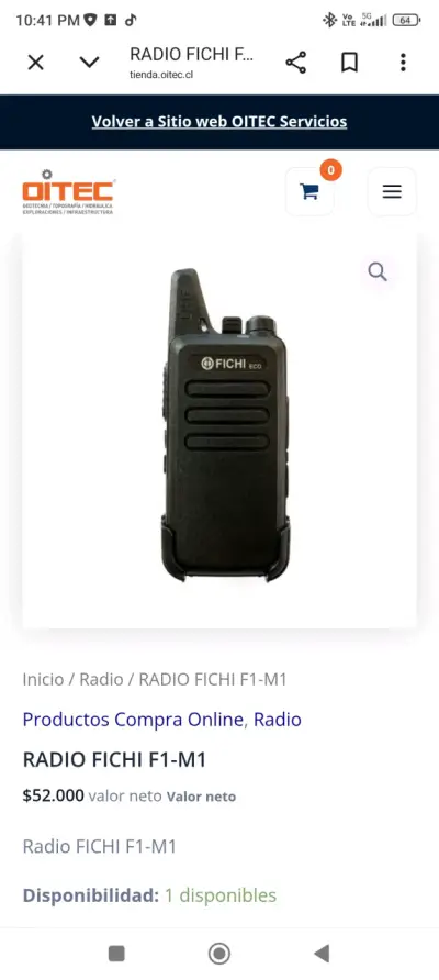 Radio Fichi F1-M1 con cargador y accesorios - miniatura 3