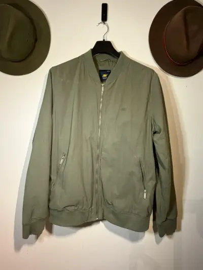 Chaqueta Bomber Verde Oliva para Hombre Talla XL - miniatura 1