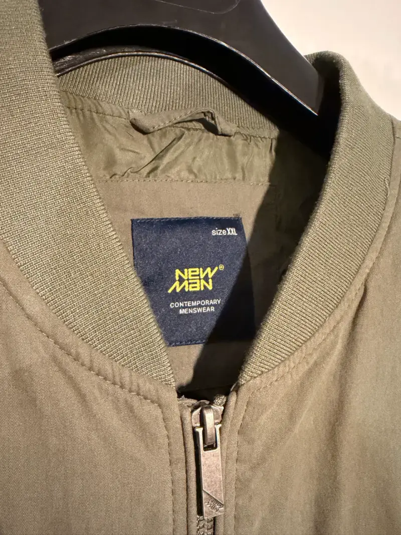 Chaqueta Bomber Verde Oliva para Hombre Talla XL - 2