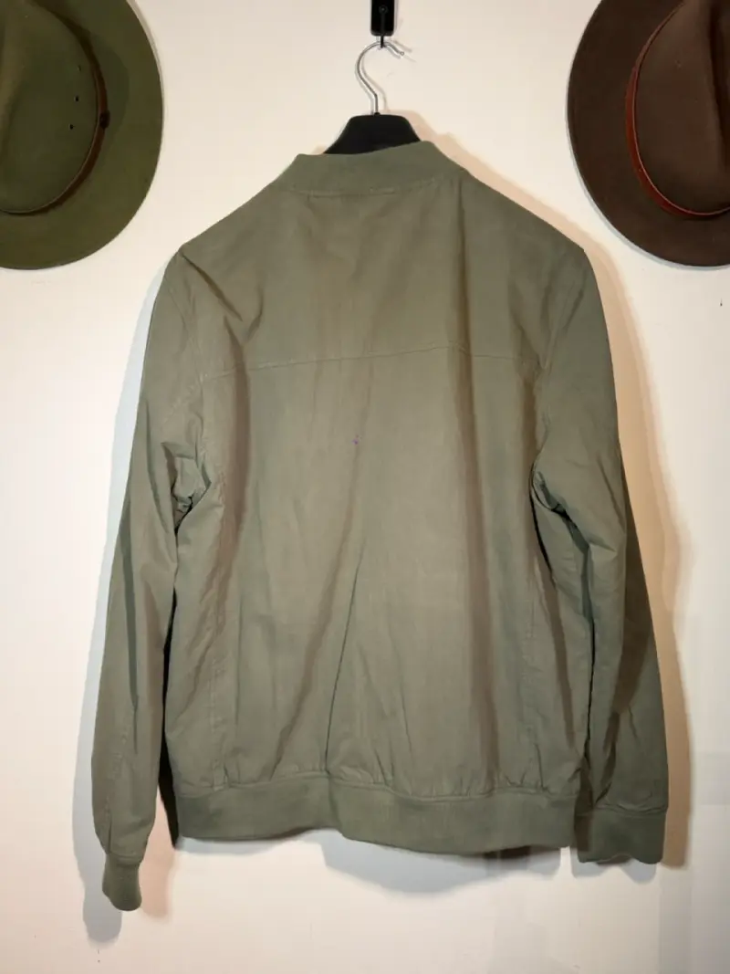 Chaqueta Bomber Verde Oliva para Hombre Talla XL - 3
