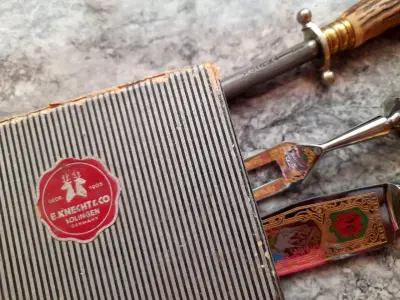 Cuchillo Trinche Aleman E Knecht  Año 1938 Asado - miniatura 6