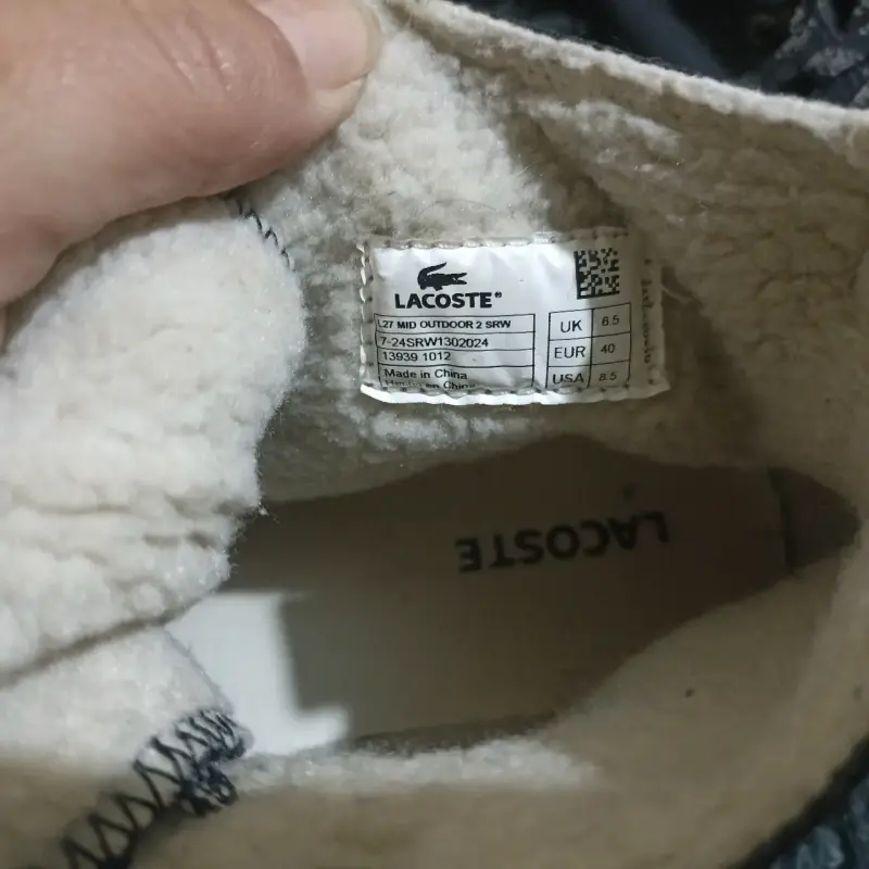 Zapatillas altas negras con forro térmico Lacoste - 5