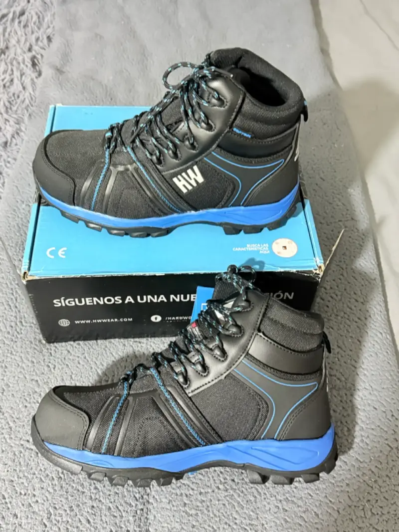 Botas de trabajo HW negras con azul - 1
