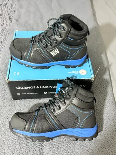 Botas de trabajo HW negras con azul - miniatura 1