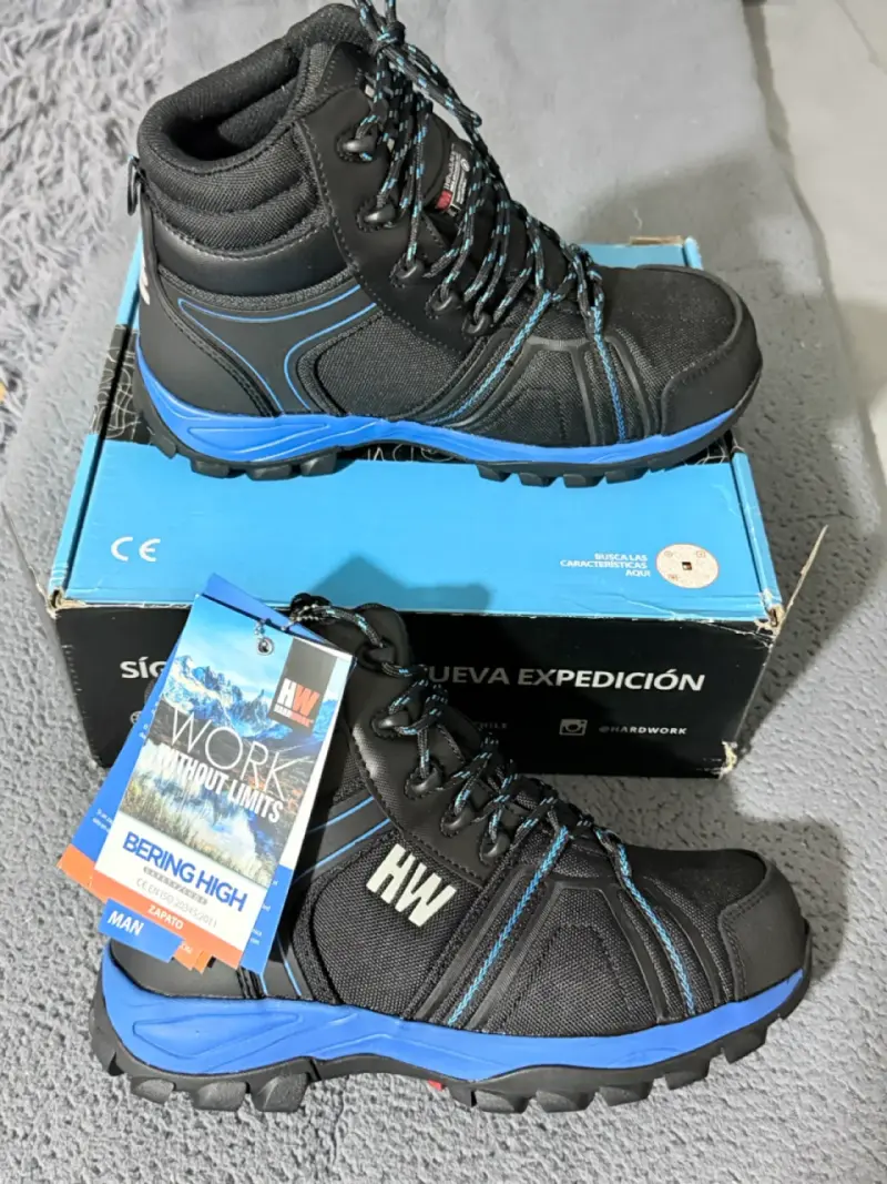 Botas de trabajo HW negras con azul - 2