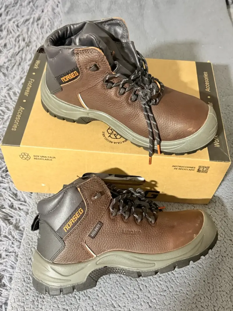Botas de seguridad Norseg marrones con punta de acero - 1