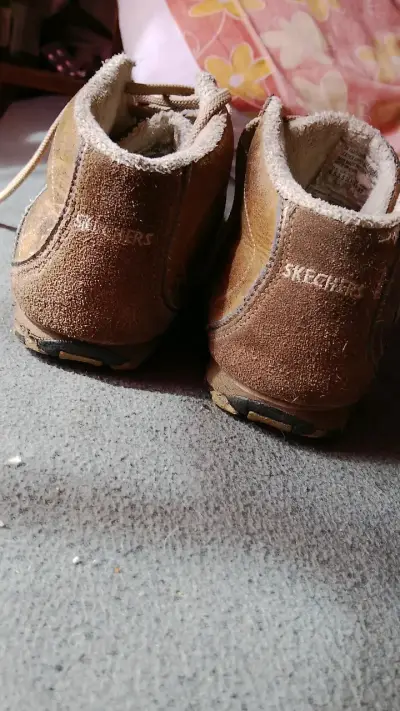 Botines de cuero marrón Skechers para mujer - miniatura 2