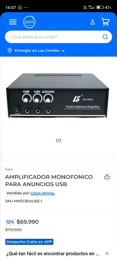 Amplificador de Dirección Pública LS PA-30NC - miniatura 1