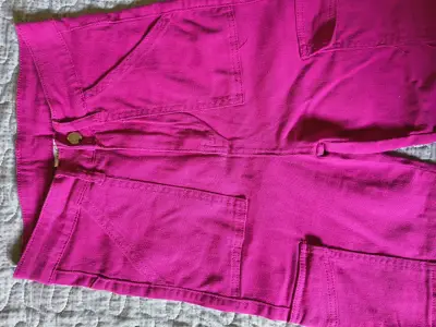 Pantalones fucsia para mujer estilo cargo - miniatura 1