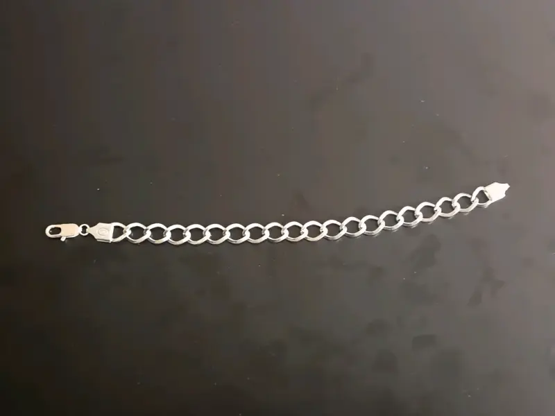 Pulsera de plata italiana con cierre seguro - 1