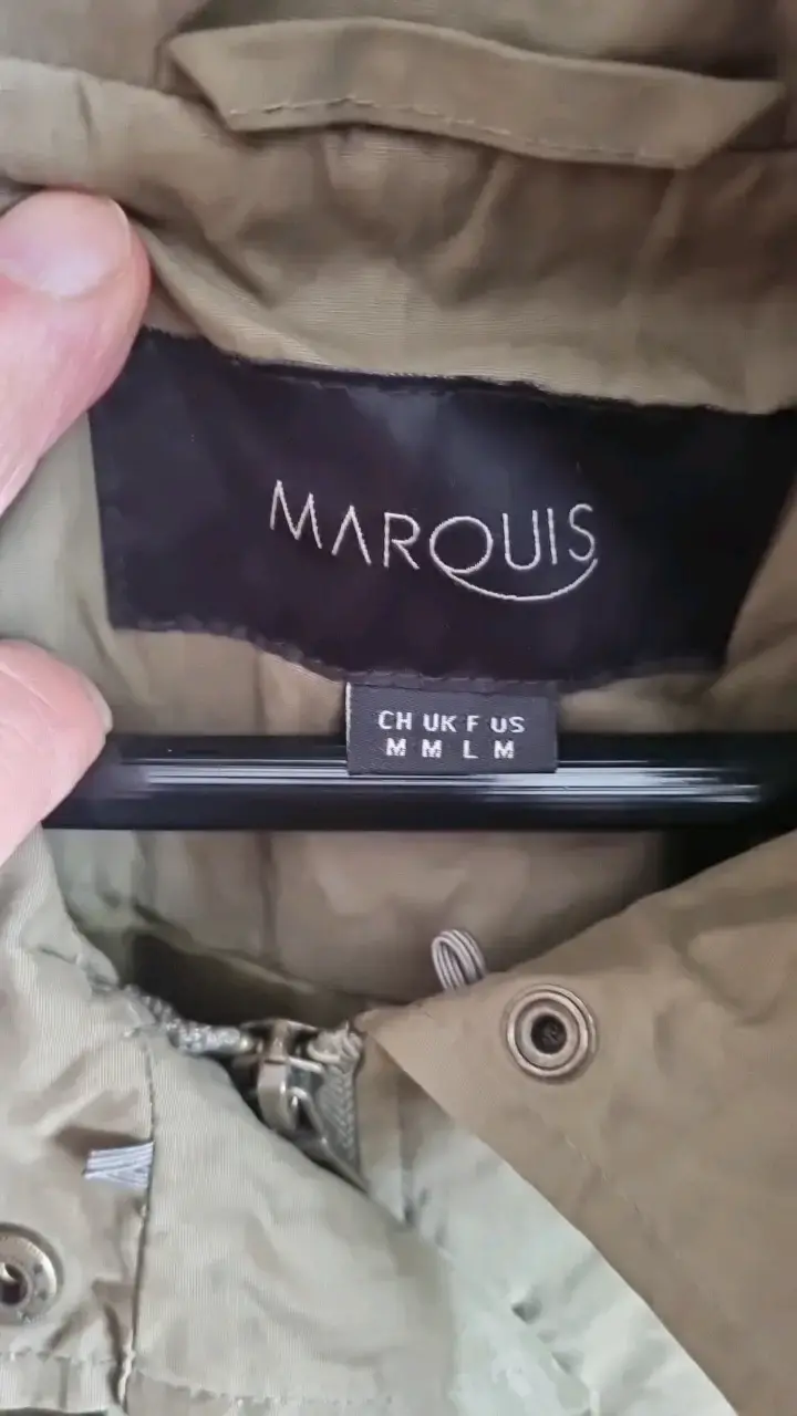 Parka beige con capucha para hombre Marquis - 2