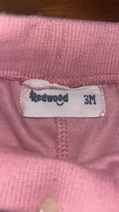 Pantalones de bebé rosados Redwood 3M - miniatura 2