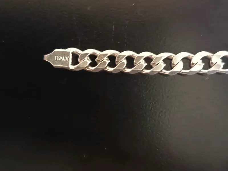Pulsera de plata 925 estilo cadena italiana - 2