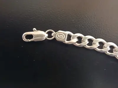 Pulsera de plata 925 estilo cadena italiana - miniatura 3