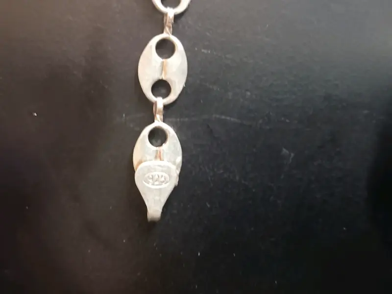 Pulsera de plata con diseño ovalado - 2