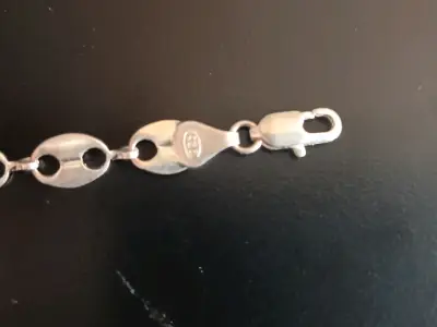 Pulsera de plata con diseño ovalado - miniatura 3