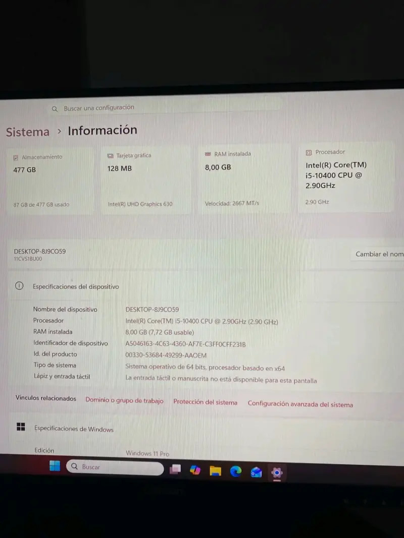 PC Lenovo +tres muebles de escritorio - 6