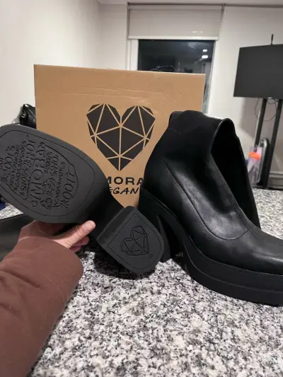 Botines de plataforma negros C/Moran Vegan - miniatura 2