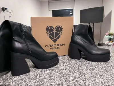 Botines de plataforma negros C/Moran Vegan - miniatura 3