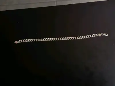 Pulsera de plata estilo cubano - miniatura 1