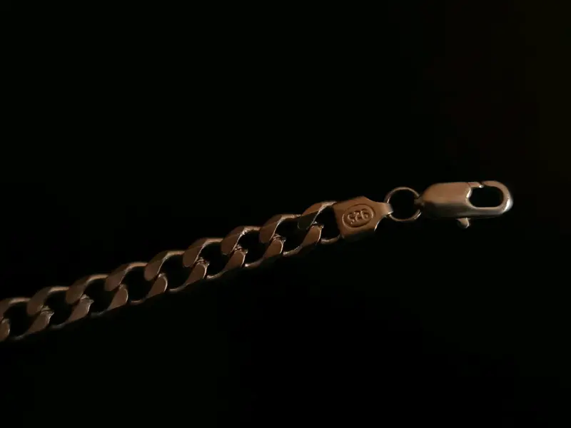 Pulsera de plata estilo cubano - 2
