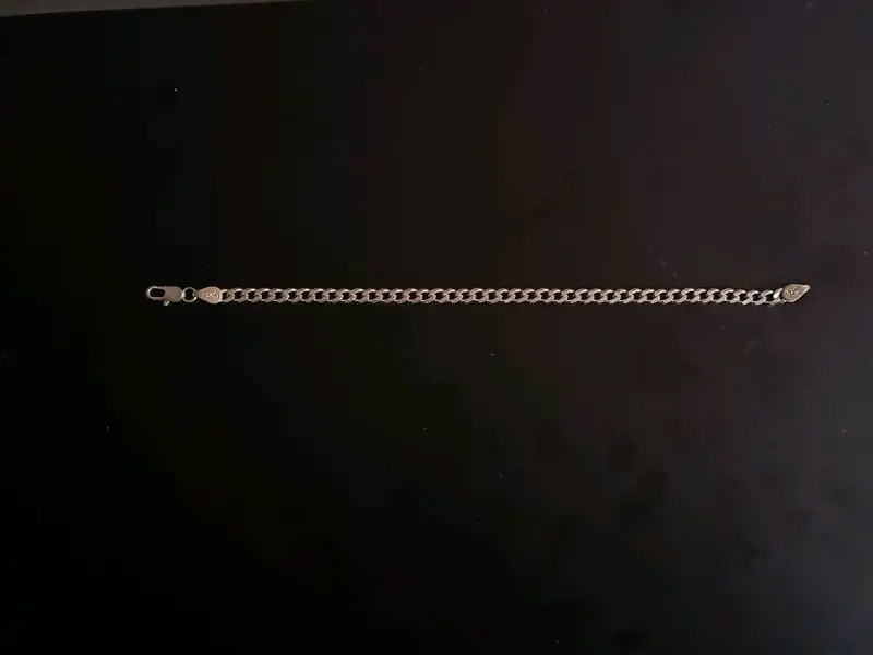Pulsera de plata estilo cubano - 5