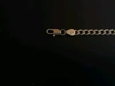 Pulsera de plata estilo cubano - miniatura 6