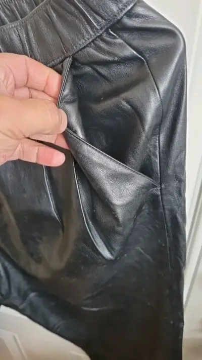 Pantalones de cuero sintético negros Zara talla M - miniatura 5