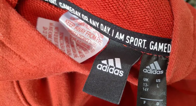 Polerón con capucha rojo Adidas para niños - 3