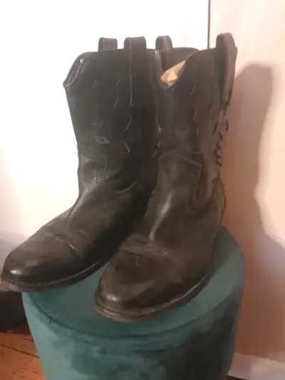 Botas vaquera de cuero negro Alaniz talla 39 - miniatura 2