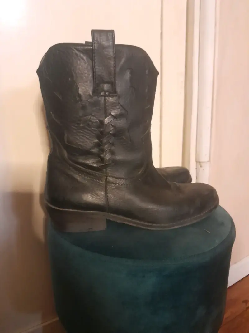 Botas vaquera de cuero negro Alaniz talla 39 - 5