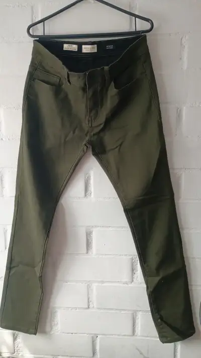 Pantalones verde oliva Scott James slim fit - miniatura 1