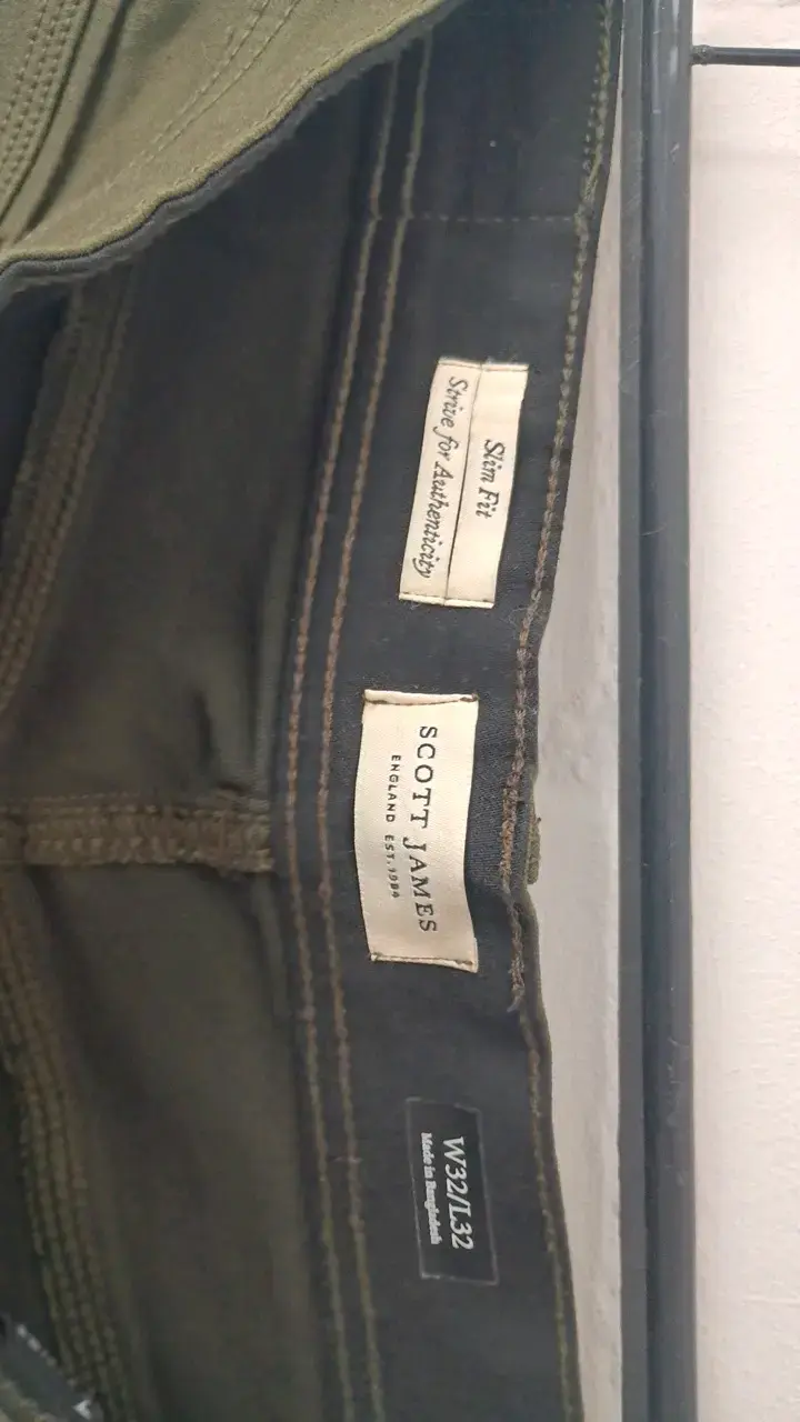 Pantalones verde oliva Scott James slim fit - 2