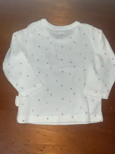 Polera manga larga bebé blanca con estampado - miniatura 3