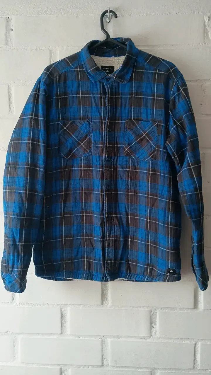 Camisa de franela azul Quiksilver para hombre