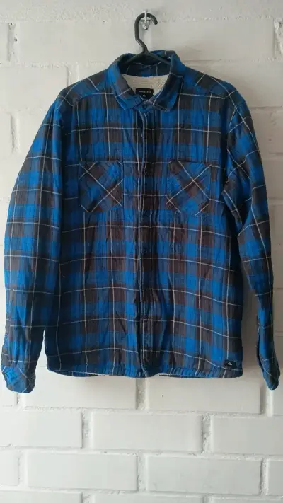 Camisa de franela azul Quiksilver para hombre - miniatura 1