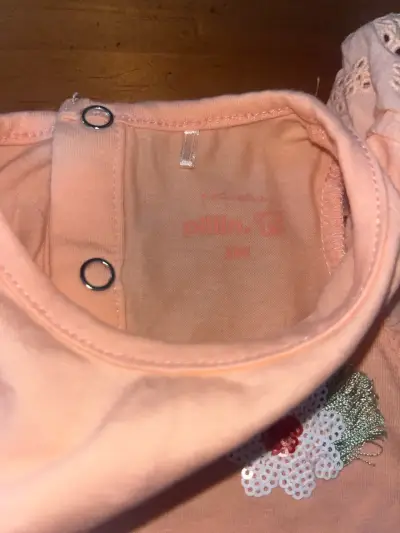 Polera de bebé rosa con flores Pillín - miniatura 2