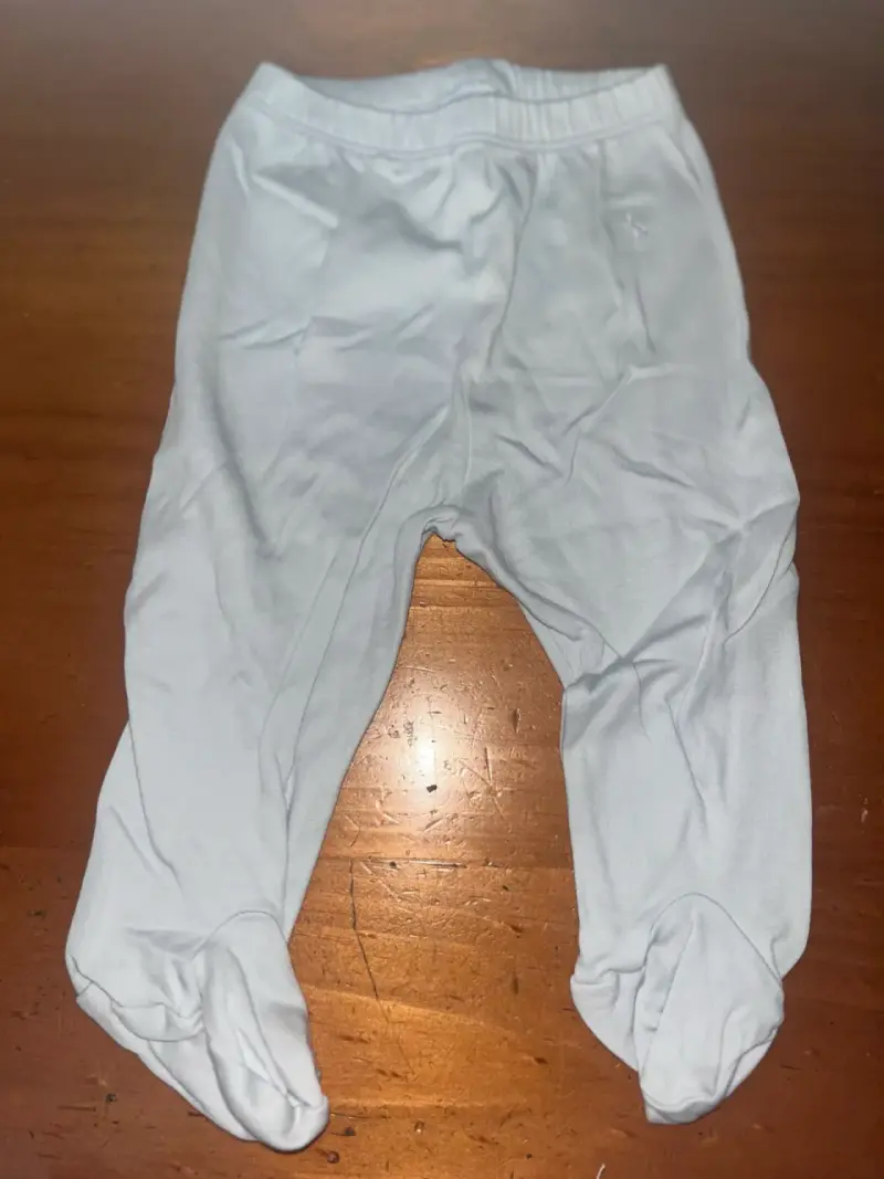 2 Pantalones de bebé blancos Coniglio 3-6 meses - 1