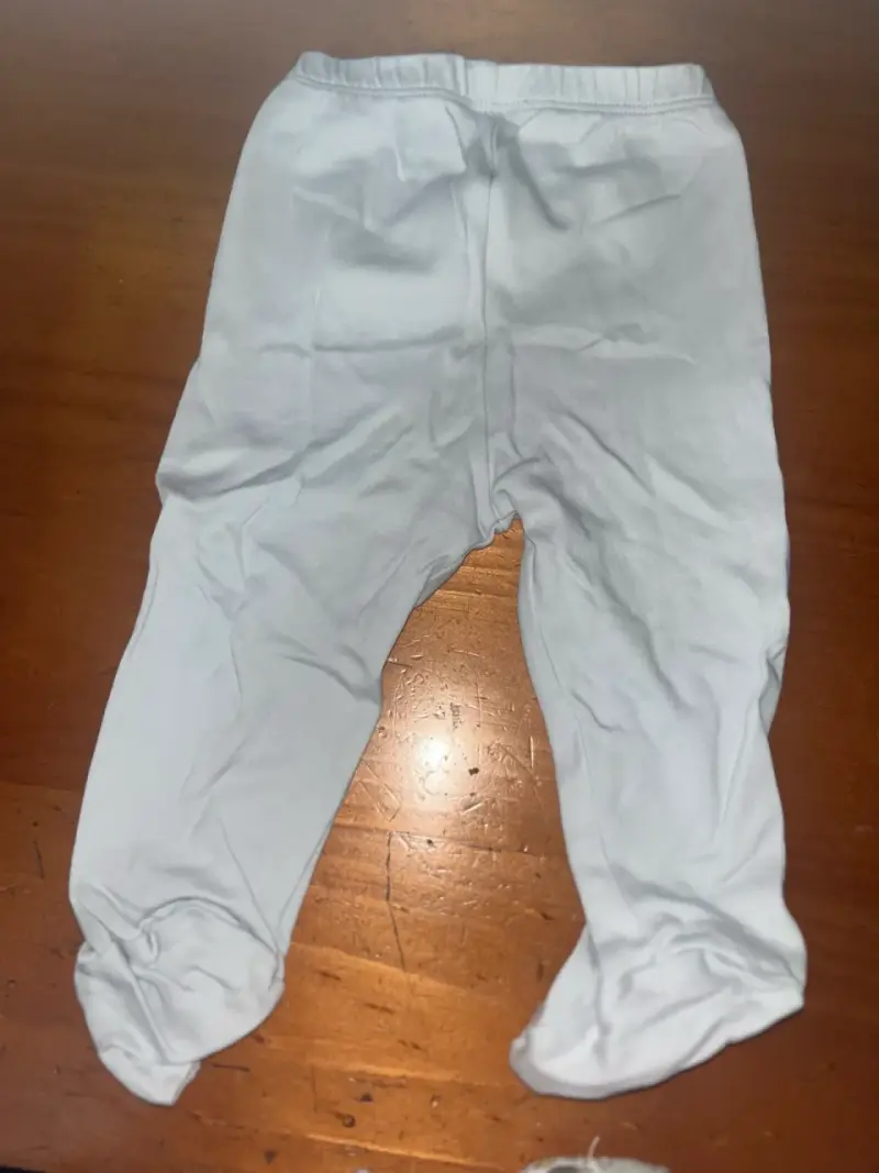 2 Pantalones de bebé blancos Coniglio 3-6 meses - 3