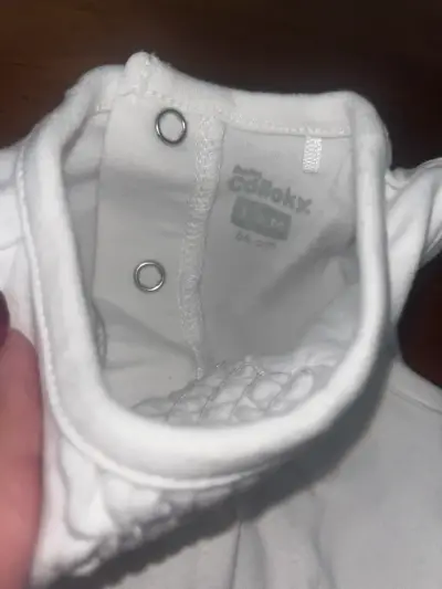 Body de bebé blanco sin mangas 64cm - miniatura 2