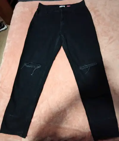 Jeans negros rotos para hombre Opposite talla 40 - miniatura 1