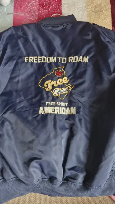 Chaqueta bomber azul estilo aviador Free Spirit - miniatura 2