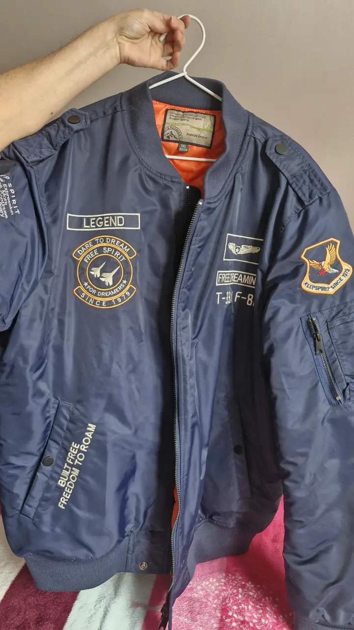 Chaqueta bomber azul estilo aviador Free Spirit - 3